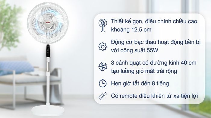 Quạt đứng Tefal Turbo Life VH659690 - Thiết kế