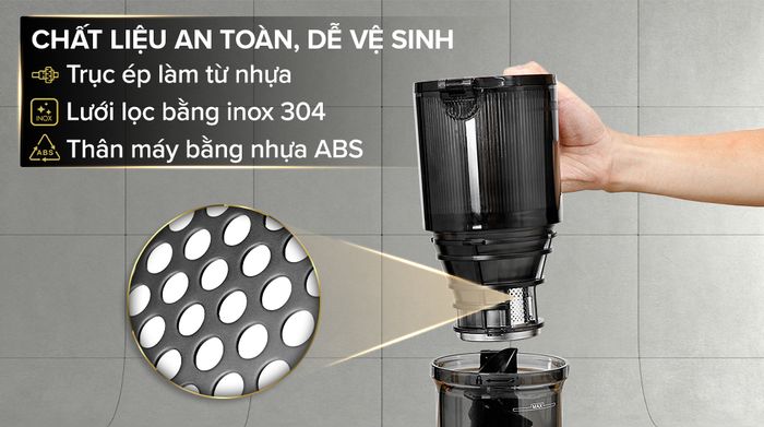Máy ép chậm Comet CM9616 - Chất liệu