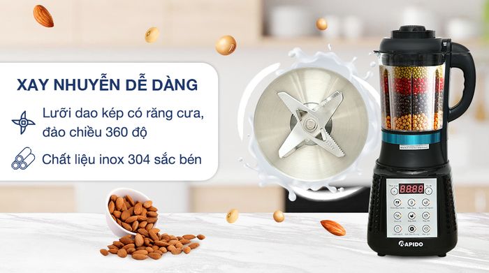 Máy làm sữa hạt Rapido RHB-1800D - Lưỡi dao