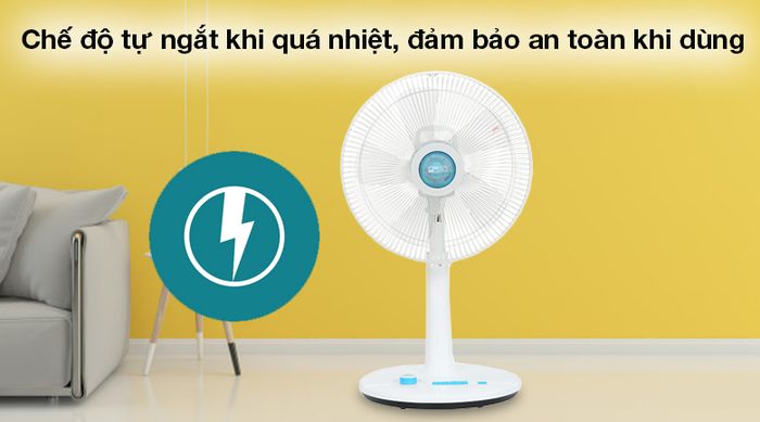 Quạt lửng AC ALF02A145 - Quạt có chế độ tự ngắt khi quá nhiệt, đảm bảo an toàn, phòng cháy nổ hiệu quả