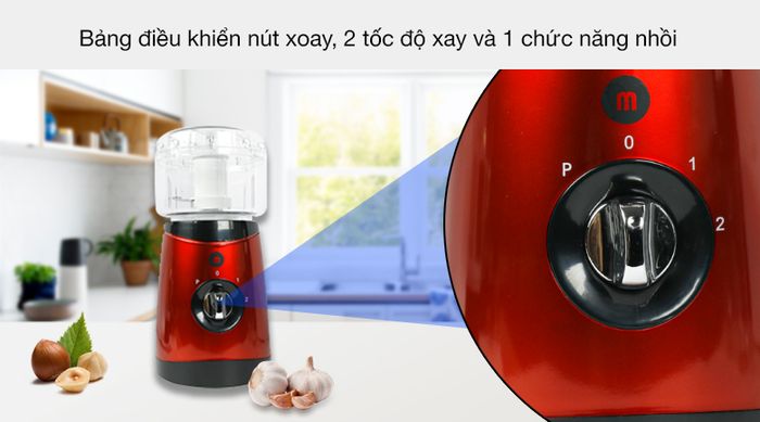 Máy xay đa năng Mishio Premium MK285 - Bảng điều khiển nút xoay