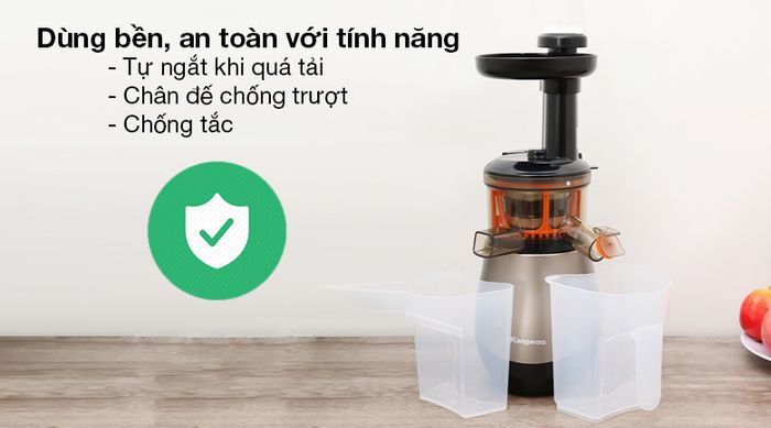 Máy ép chậm Kangaroo KG150SJ - Tính năng tự ngắt khi quá tải, chân đế chống trượt và chống lắc