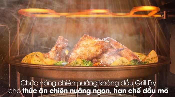Lò vi sóng Samsung MG30T5018CK/SV 30 lít - Chiên nướng không dầu Grill Fry