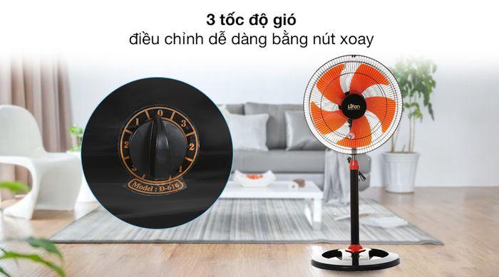 3 tốc độ - Quạt đứng Lifan Đ-616