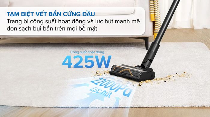 Hút sạch bụi bẩn - Máy hút bụi không dây Dreame R10 Pro