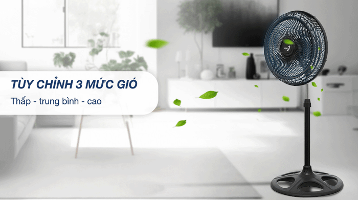 Mức gió - Quạt đứng Asia 5 cánh VY619990 55W