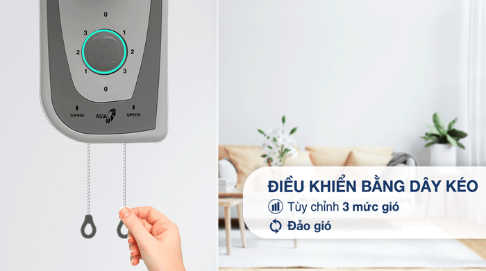 Điều khiển - Quạt treo tường Asia 3 cánh VY357690 55W