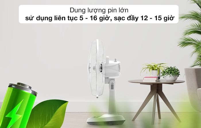 Pin sạc - Quạt sạc điện Sunhouse SHD7223