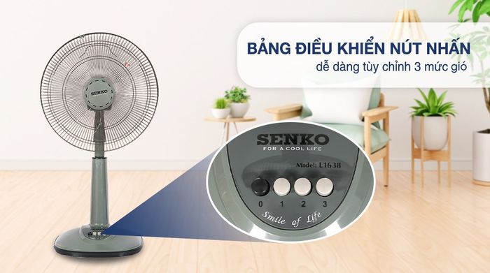 tuỳ chỉnh 3 mức gió