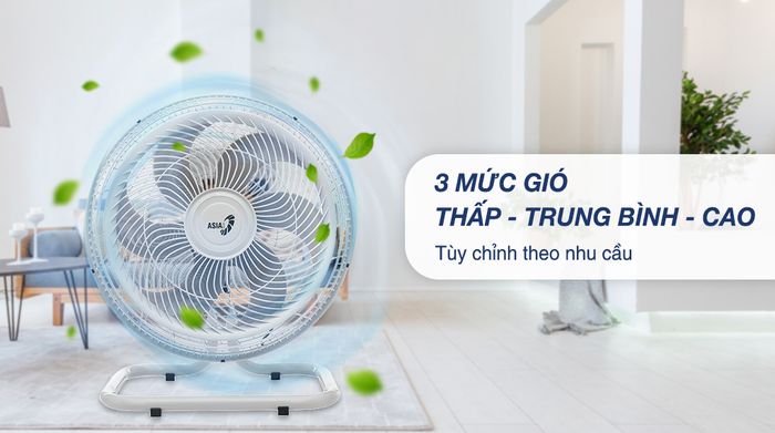Mức gió - Quạt sàn Asia 6 cánh VY636790 80W
