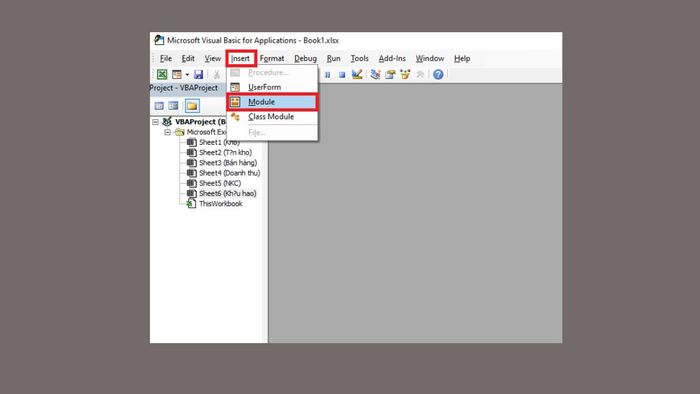 Hướng dẫn sử dụng VBA để lưu một sheet Excel thành file riêng bước 2 (Kèm hình minh họa)