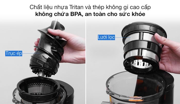 Chất liệu - Máy ép chậm Hommy GS-135L