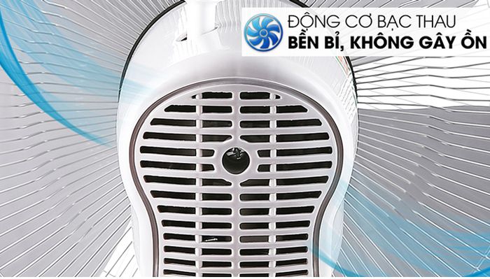 motor bạc thau vận hành êm ái - Quạt bàn Asia B16001-XV1 Xám