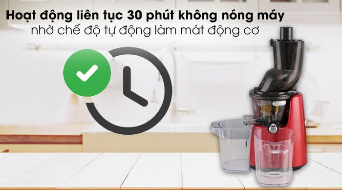 Máy ép chậm Kuvings E7000 - Hoạt động liên tục 30 phút không bị nóng máy
