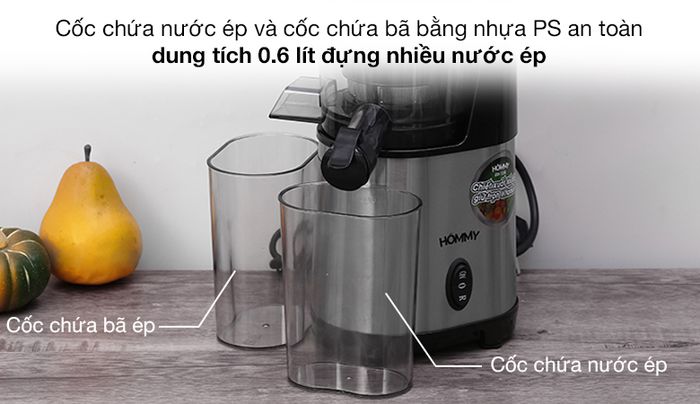 Cốc - Máy ép chậm Hommy GS-135L