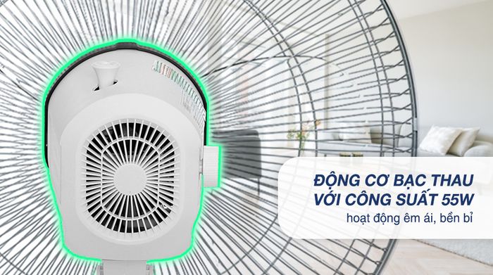 Quạt đứng Asia 3 cánh VY449690 55W - Động cơ