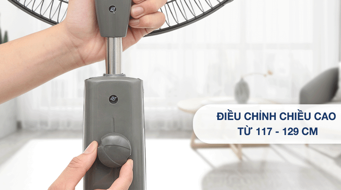 Quạt đứng Senko DR1608 - Điều chỉnh chiều cao