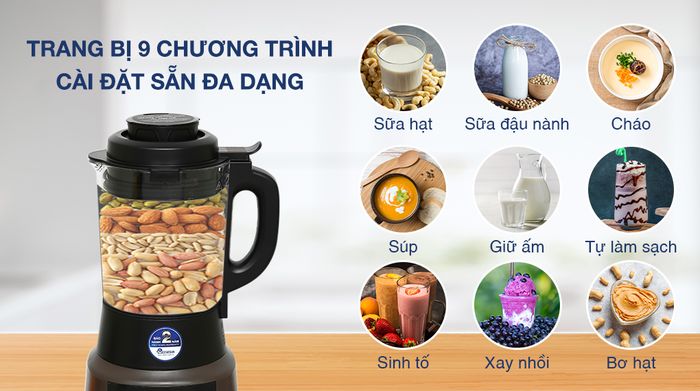 Máy làm sữa hạt đa năng BlueStone BLB-6031 - Chương trình cài đặt sẵn
