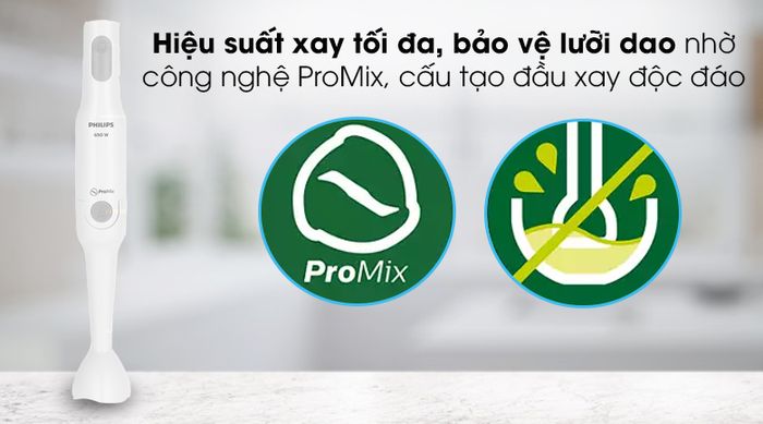 Máy xay sinh tố cầm tay Philips HR2531 - Công nghệ xay ProMix, cấu tạo đầu xay độc đáo