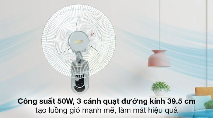 Quạt treo Lifan TE-1688 xám trắng - Công suất lớn 50W