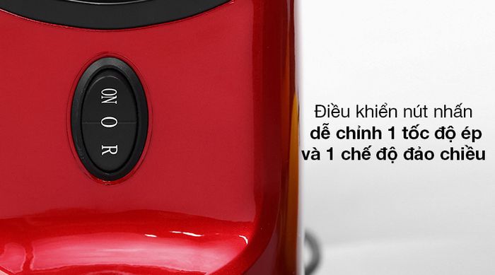 Máy ép chậm Sunhouse Mama SHD5505 - Hoạt động đơn giản qua nút nhấn điều khiển, với 1 tốc độ ép và chế độ đảo chiều