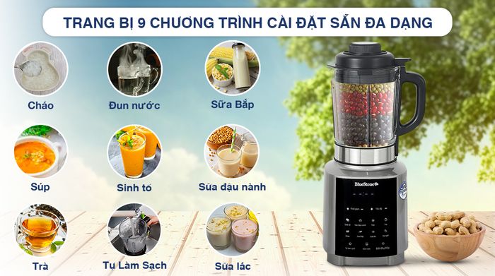Máy làm sữa hạt đa năng BlueStone BLB-6038 - Chương trình cài đặt sẵn
