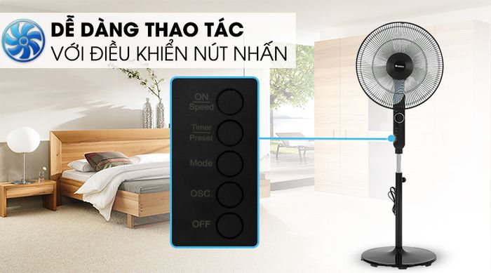 Dễ dùng - Quạt đứng Gree FDWK-40X67Bh5 Đen