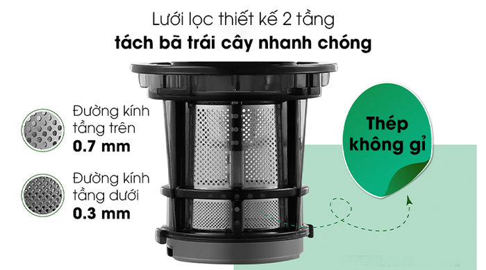 Máy ép chậm Magic Eco AC-130 - Lọc