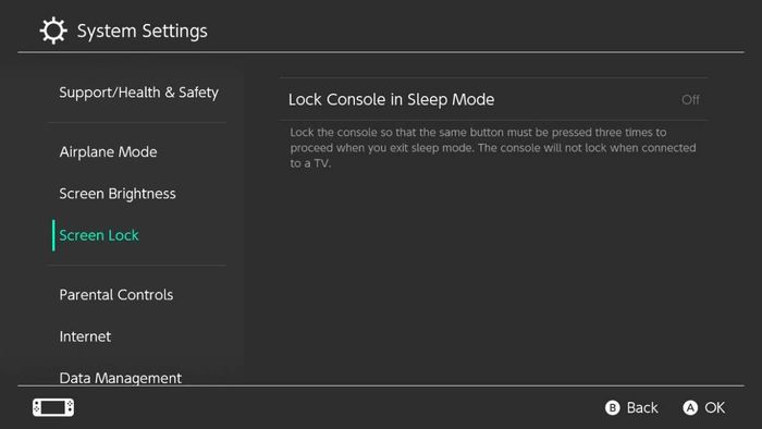 Deactivate Console Lock After Exiting Sleep Mode