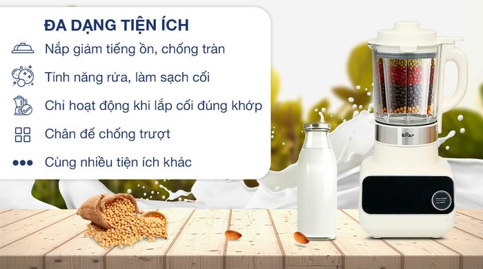 Tiện ích - Máy làm sữa hạt đa năng Bear BCB-D17231W
