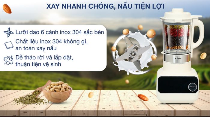 Tiện lợi xay nấu - Máy làm sữa hạt đa năng Bear BCB-D17231W