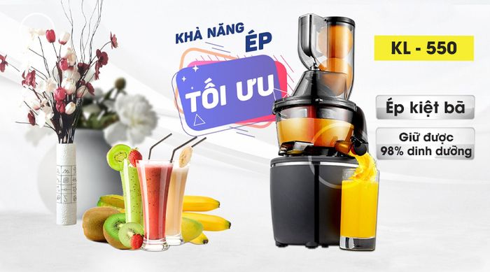 Khả năng ép - Máy ép chậm Kalite KL-550
