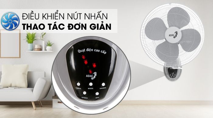 Dễ dùng - Quạt treo Asia L16022-XV0 xám