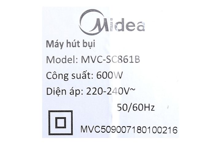 Máy hút bụi Midea MVC-SC861B-2