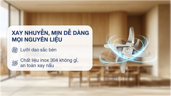 Lưỡi dao sắc bén - Máy làm sữa hạt đa năng Rapido RHB-800DM