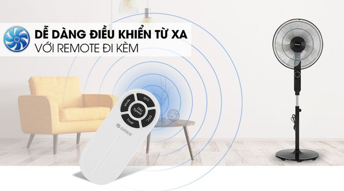 Remote tiện dụng - Quạt đứng Gree FDWK-40X67Bh5 Đen