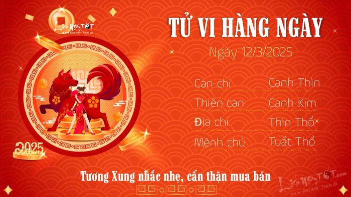Tu vi hang ngay 12/3/2025 - Tuat