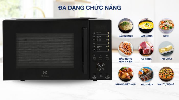 Lò vi sóng có nướng Electrolux EMG23D22B 23 lít - Chức năng