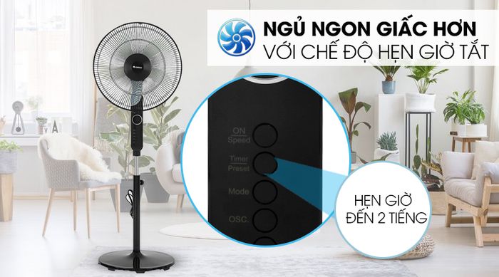 Hẹn giờ tiện dụng - Quạt đứng Gree FDWK-40X67Bh5 Đen