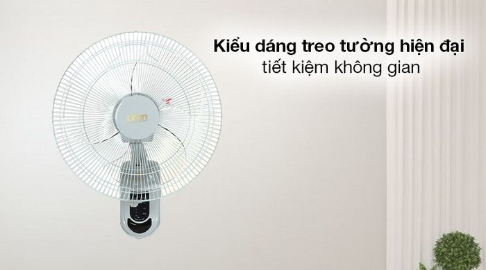 Quạt treo Lifan TE-1688 xám trắng - Thiết kế kiểu treo tường tiết kiệm không gian, màu xám trắng thanh lịch