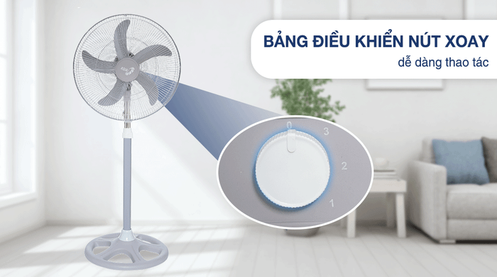 Quạt đứng Asia 5 cánh VY539790 55W - Điều khiển