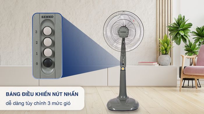 Quạt đứng Senko DH1600 - Bảng điều khiển