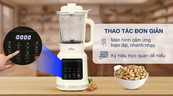 Bảng điều khiển - Máy làm sữa hạt đa năng Bear BCB-E153W2
