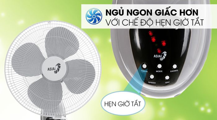 Hẹn giờ tiện lợi - Quạt treo Asia L16022-XV0 xám