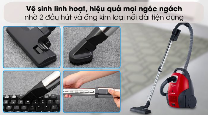 Máy hút bụi Panasonic MC-CG525RN49 - Đầu hút