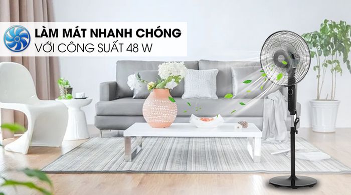 Làm mát hiệu quả - Quạt đứng Gree FDWK-40X67Bh5 Đen