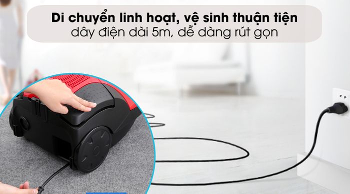 Dây điện dài - Máy hút bụi Panasonic MC-CG525