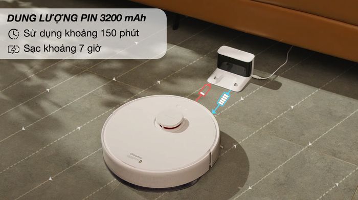 Robot hút bụi lau nhà Dreame F9 Pro - Dung lượng pin