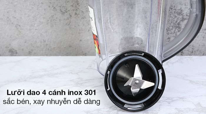 Máy xay sinh tố Ava BL9006-GS - Máy xay sinh tố trang bị lưỡi dao 4 cánh