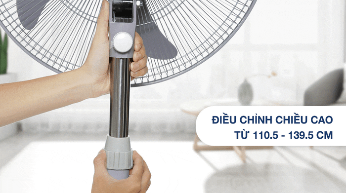 Quạt đứng Asia 5 cánh VY539790 55W - Chiều cao